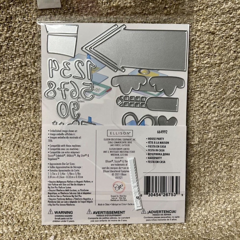 Sizzix Thinlits Die Cutting Templates- House Party By Olivia Rose - Picture 2 of 2